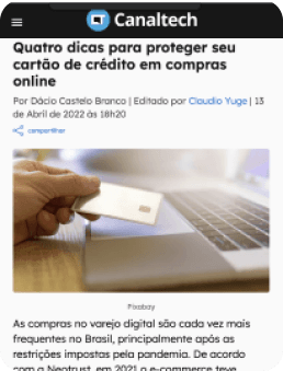 Notícia sobre a confi do Canaltech)